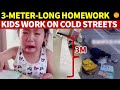 Are chinese people sick unfinished 3m homework by midnight children lie on cold streets to work