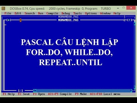 while do  Update 2022  Câu lệnh lặp for..to..do;while..do, repeat..until trong PASCAL