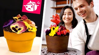 We Tried To ReCreate This Flower Pot Cake • Eating Your Feed • Tasty