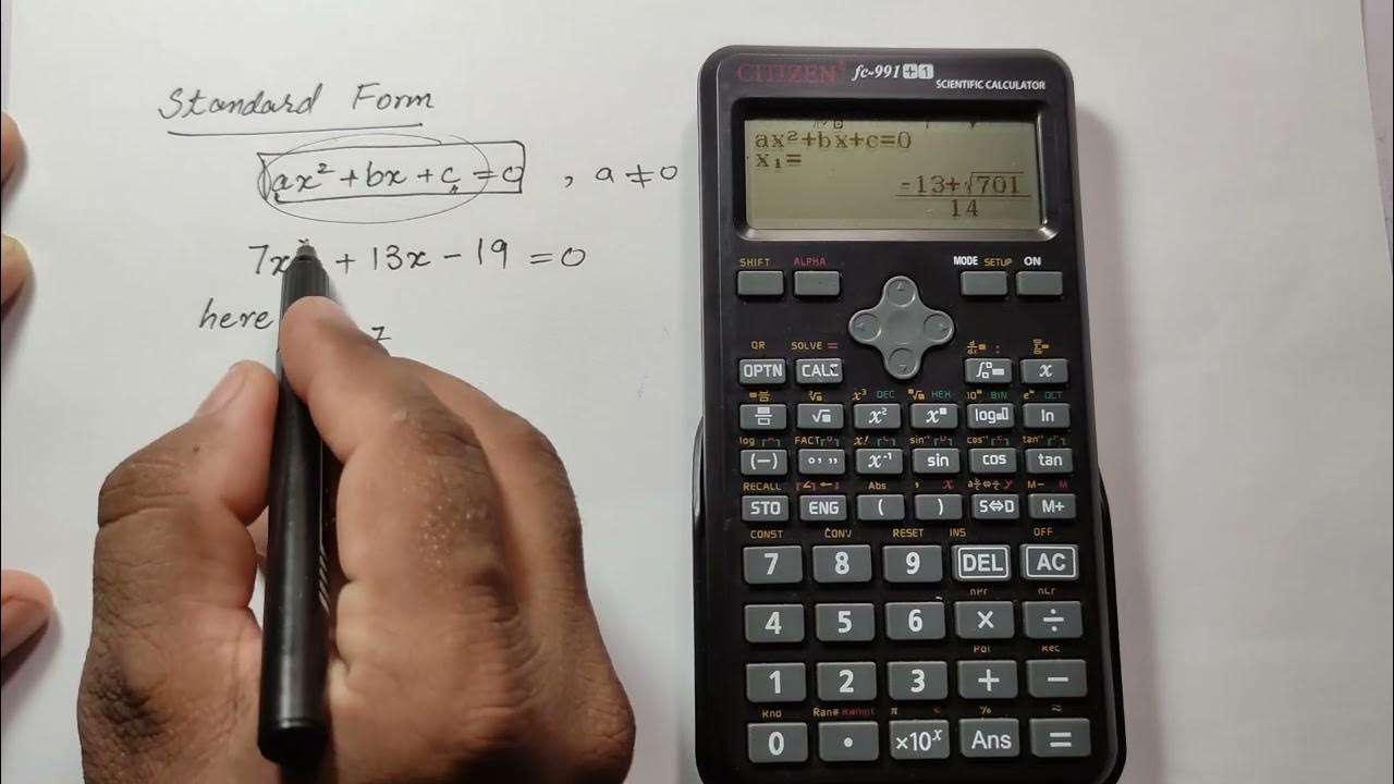 How to Solve Quadratic Equations on Scientific Calculators (Casio fx