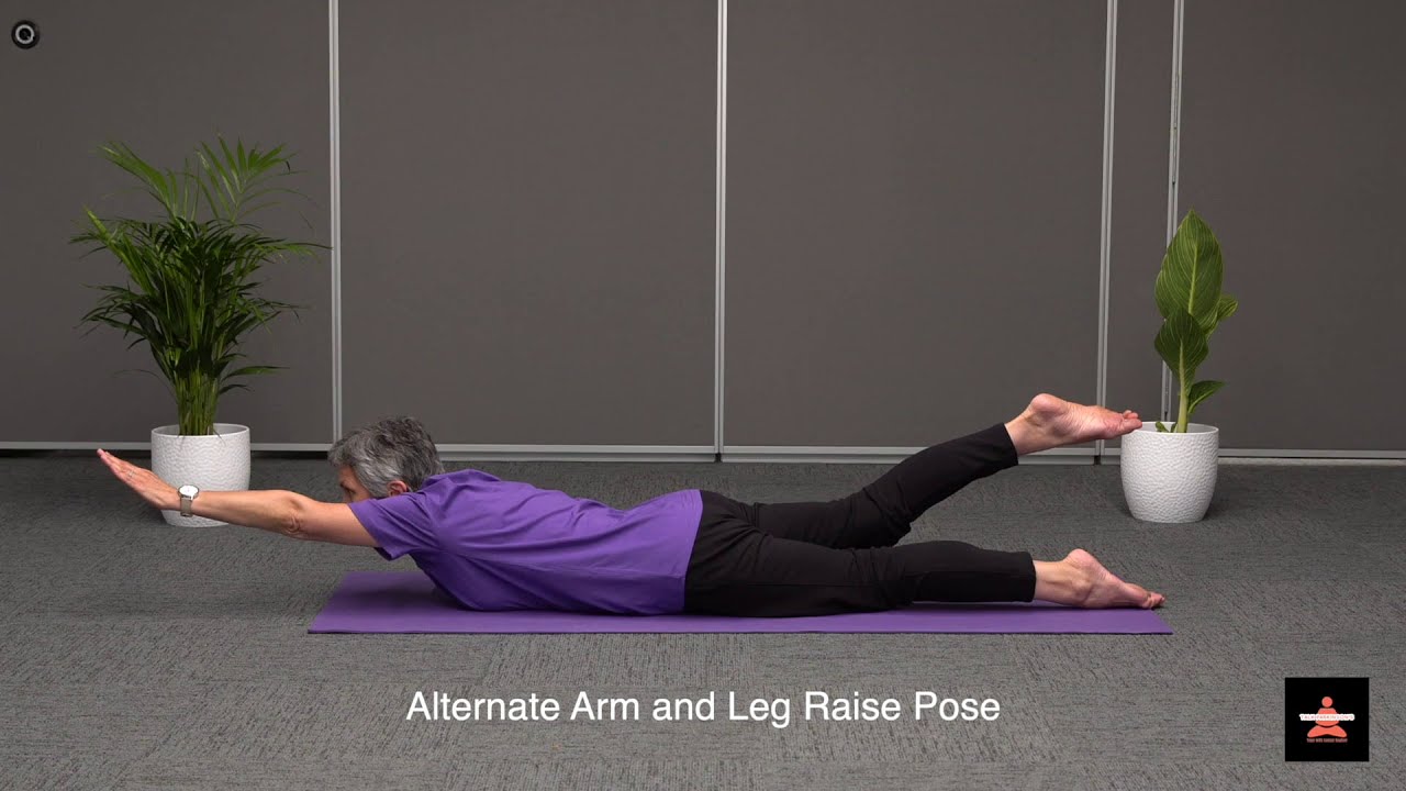 Yoga for Parkinson's- Alternate Arm and Leg Raise for Balance and Core ...