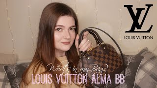 WHAT'S IN MY BAG | LOUIS VUITTON ALMA BB DE | FEBRUARY 2020 | whatrosielouisedidnext