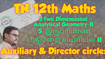 TN Class 12 Maths  /5. Two Dimensional Analytical Geometry-II/Auxiliary circle//director Circle /