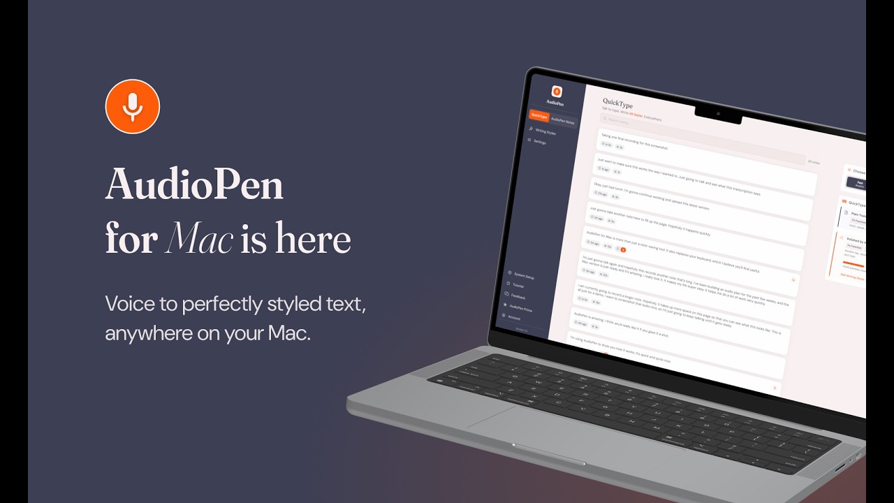 AudioPen for Mac: A Demo