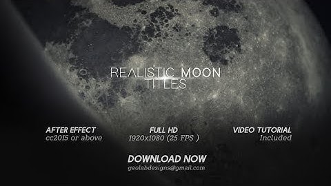 Realistic Moon Titles l Out of The World l Space Titles | After Effects Template