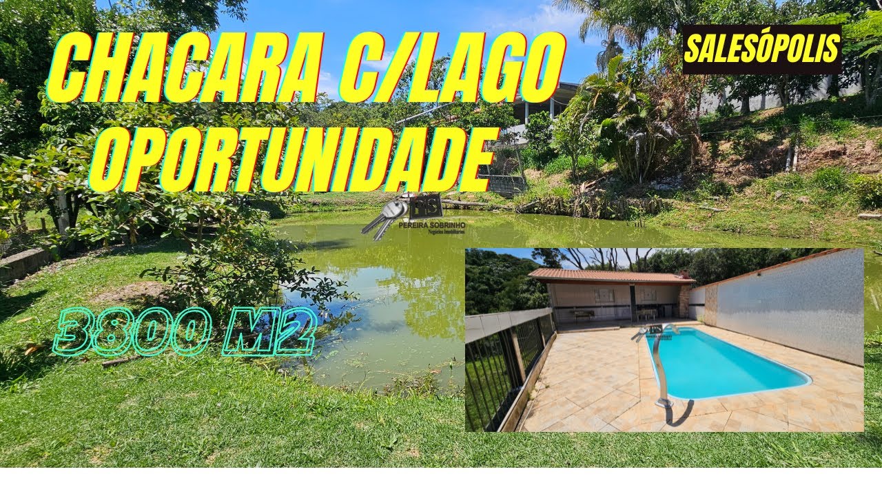 Esta em Busca de uma chácara com lago, que tal essa 3800m2 R$ 500mil