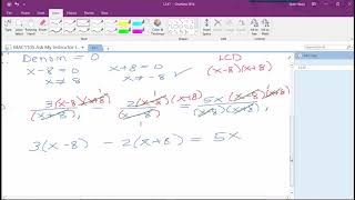Solving a Rational Equation by Multiplying By LCD