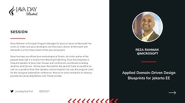 Reza Rehman - Applied Domain-Driven Design Blueprints for Jakarta EE - Java Day Istanbul 2021