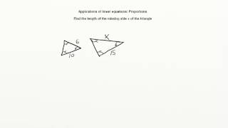 Applications of Linear Equations Involving Proportions MTH 061