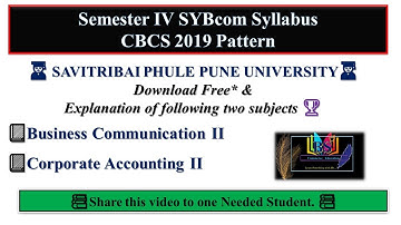 Semester IV S.Y.B.com Syllabus CBCS 2019 Pattern Pune University