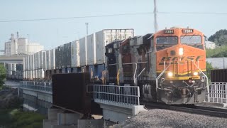 BNSF Intermodal Train Rolling Through Fort Worth, Texas