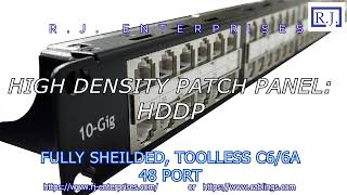 RJ HDPP 48 --Our Latest--Ethernet High Density PATCH PANEL-- 48 Port in ONE U--Cut 50% Space