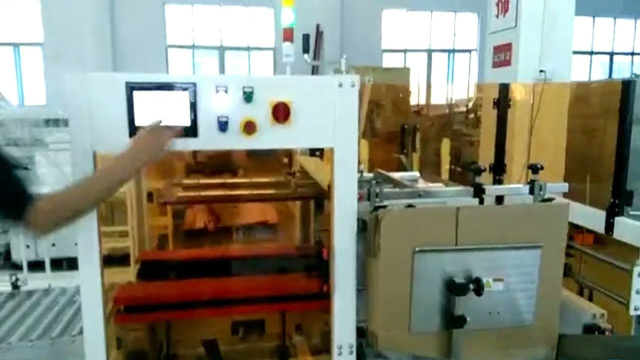 Cartons end packaging line boxes opening erector with H type sealer machine de cachetage de cartons