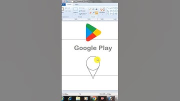 Google play logo drawing short in ms paint ||  MS Paint Google maps logo drawing Shorts #Shorts