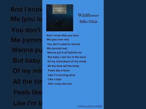 Wildflower Billie Eilish Lyrics Billieeilish Wildflower Subscribe Like Lyricalexplorer
