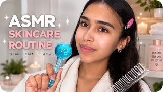 ASMR Skincare Routine ✨ K-Beauty, Ice Globes & High Frequency