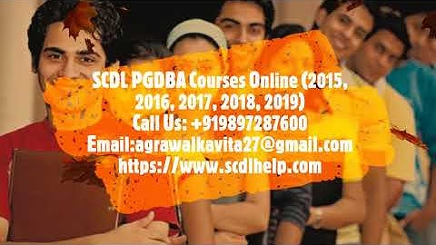 SCDL PGDBA Finance | Help in Passing SCDL Exam Online 2021