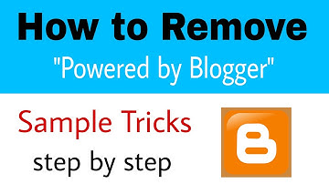 How to Remove "Powered by Blogger" || Blogger Website Par Powered by Blogger Kaise Watermark Hatye