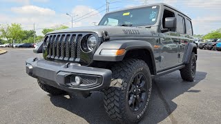 Sting Gray 2022 Wrangler Unlimited Willys w/ Power Top (Video for BJ)