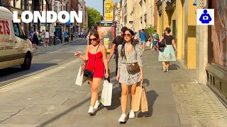 Central London Summer Walk 🇬🇧 PICCADILLY CIRCUS to COVENT GARDEN | Walking tour 4K HDR (August 2022)
