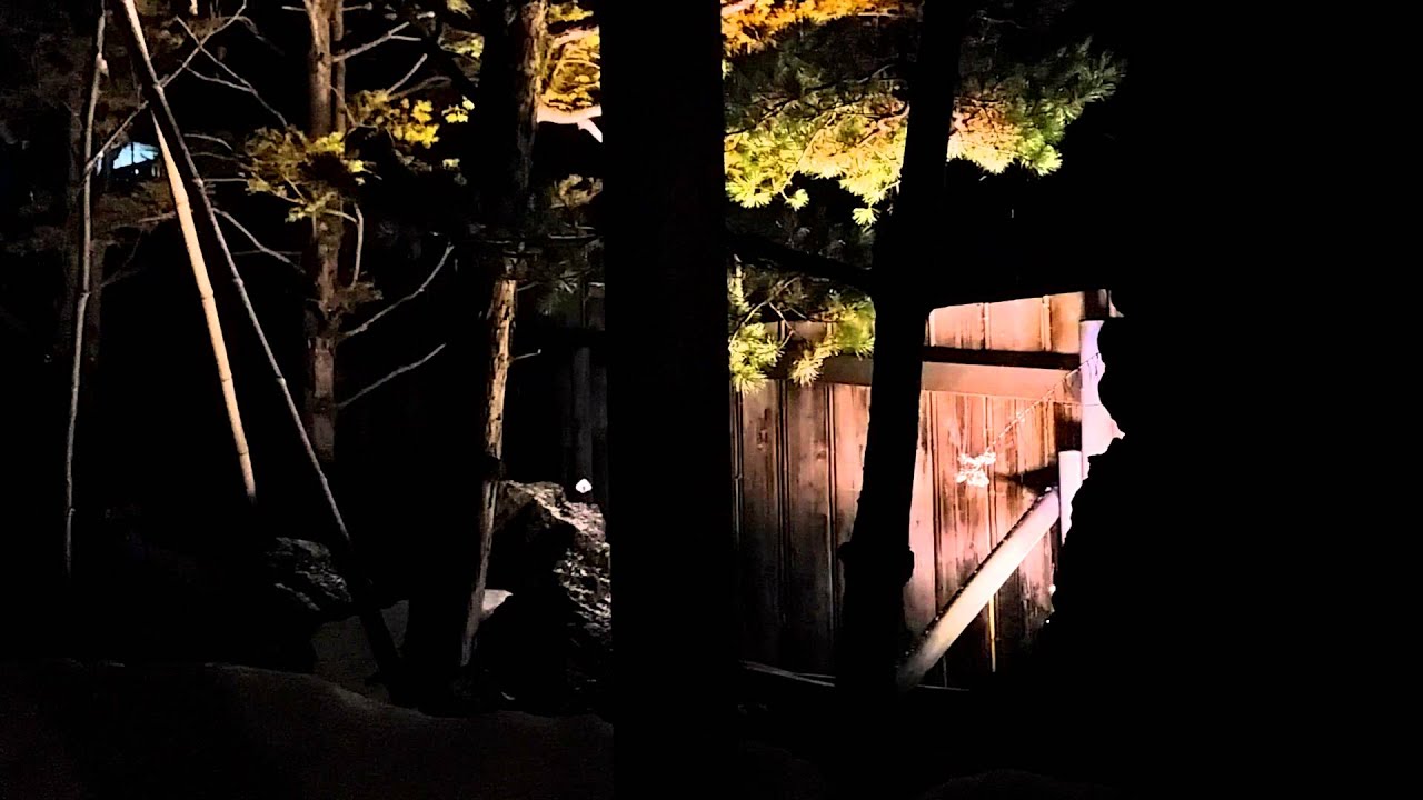 日本草津溫泉夜之雪 Youtube