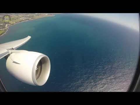 Beautiful B777-300ER Engine- & Paradise Island Views during Air Austral Reunion Takeoff! [AirClips]
