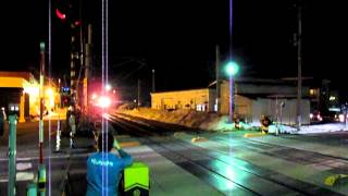 さようなら寝台特急日本海(2012年3月16日20:20頃 大阪行弘前駅発車直後)