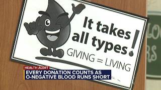 Every donation counts as o-negative blood runs short