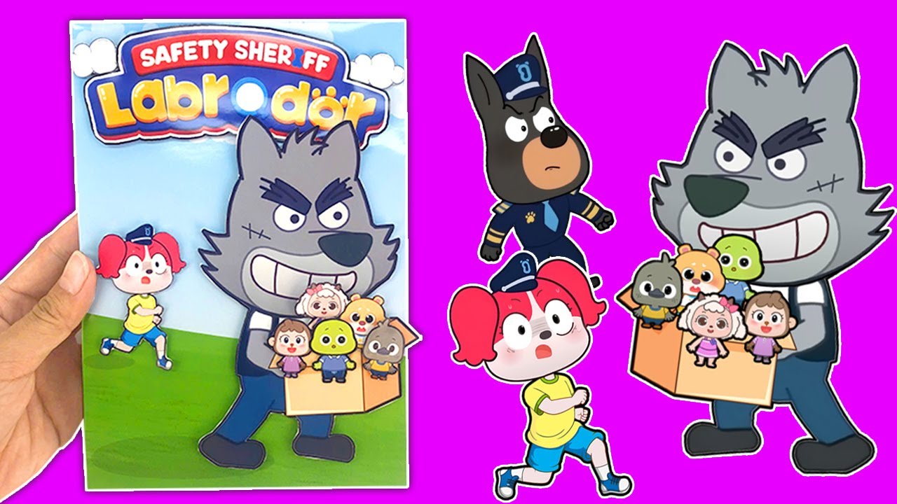 [ ❤️Paper DIY❤️ ]Making Quiet Book Sheriff Labrador: Sheriff Labrador Rescu Baby