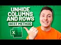 HOW TO UNHIDE (AND HIDE) COLUMNS AND ROWS [THE BEST METHOD]