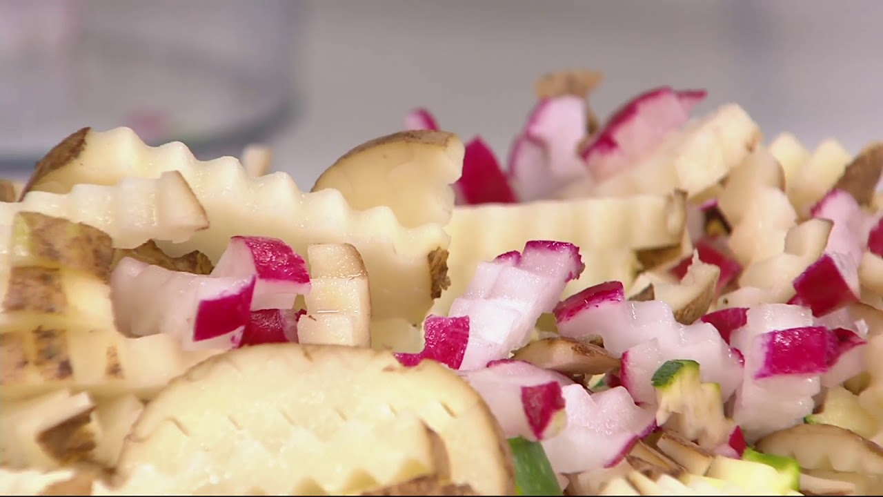 Cook's Essentials Electric Mandoline with 7 Blades & Lid on QVC - YouTube