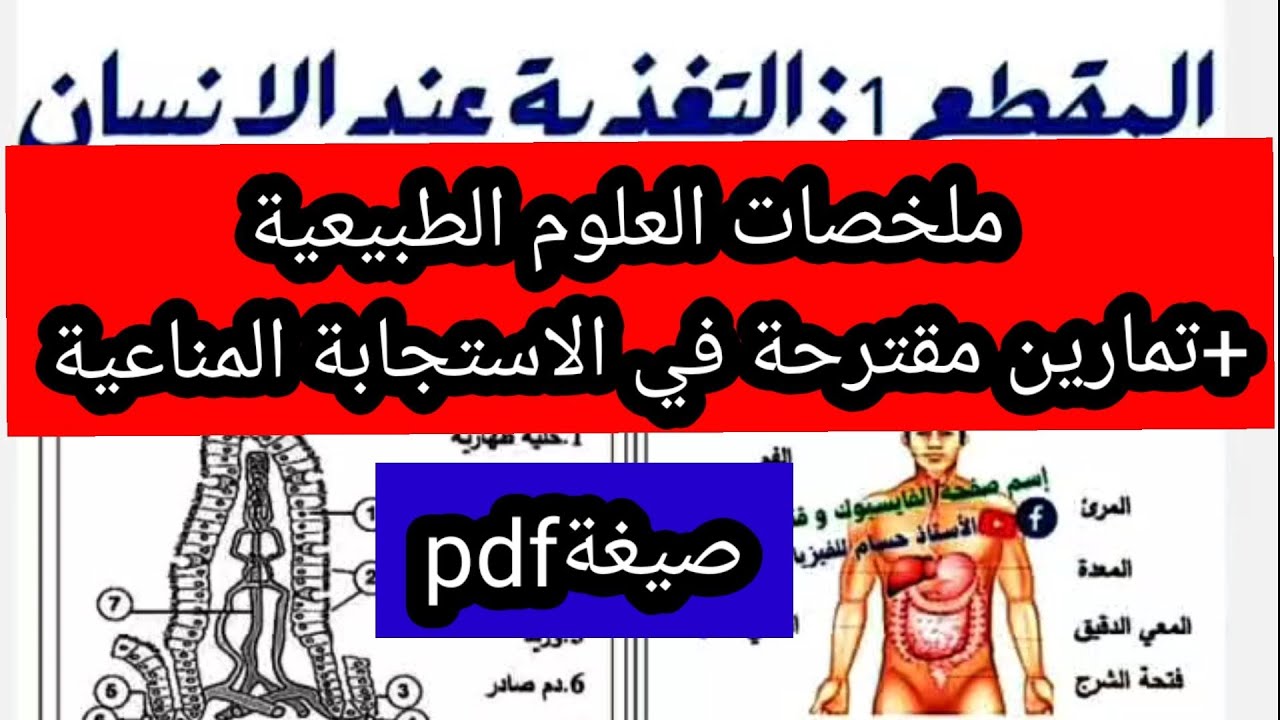 استعدوا للبيام ملخصات العلوم الطبيعية ومقترحات الاستجابة المناعية 4AM