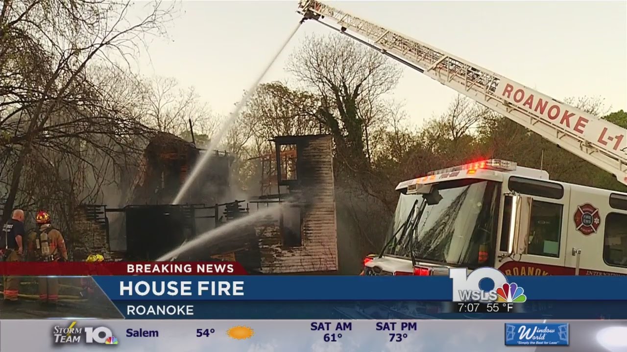 Fire crews respond to early morning house fire in Roanoke - YouTube