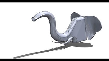 Elephant head 3D model in Solidworks