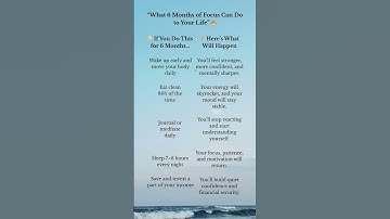 “What 6 Months of Focus Can Do to Your Life” 🔥 #consistency #focus #motivation