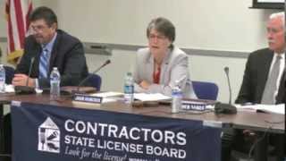 Contractors State Licensing Board Meeting - September 6, 2013