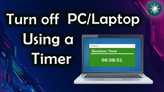 how to turn off pc/laptop using a timer | auto shutdown pc or laptop with a timer