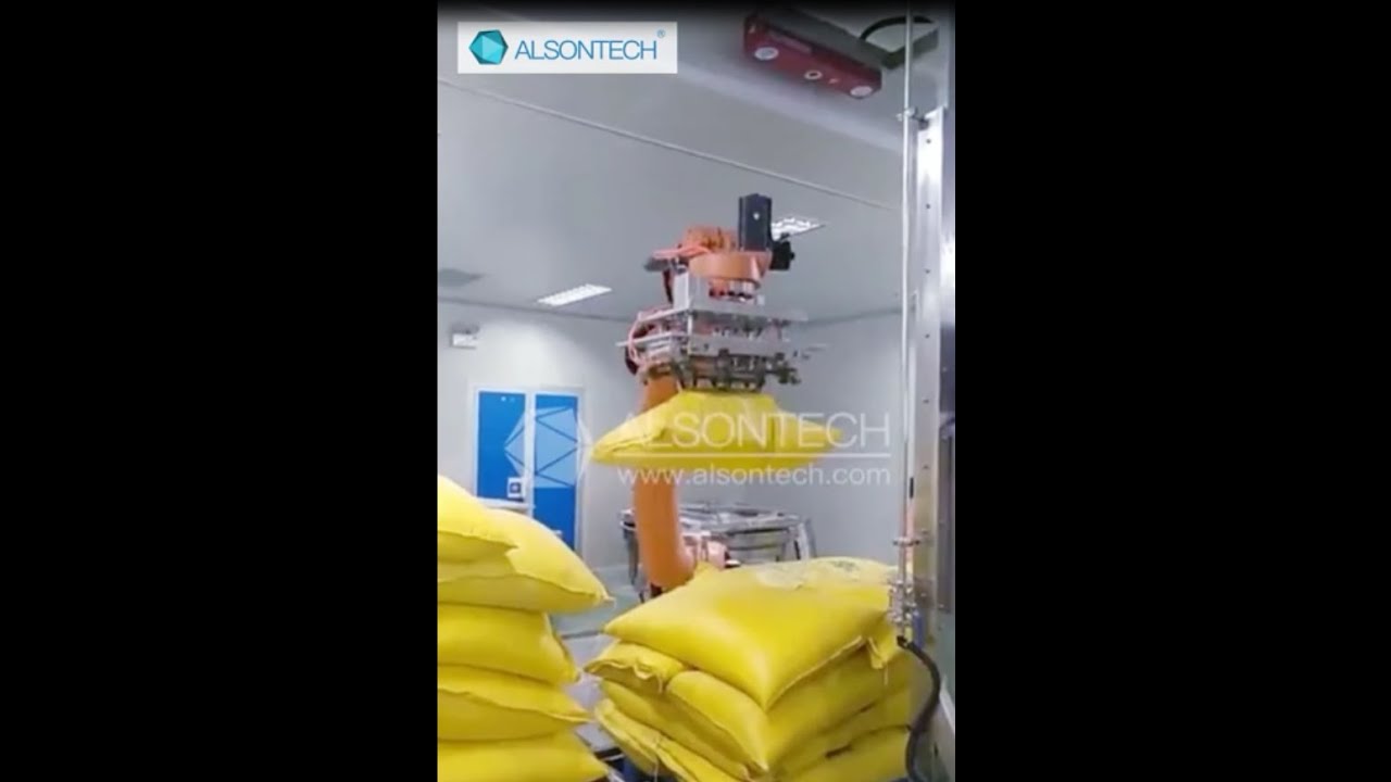 KUKA Robot Depalletizing of Bags with ALSONTECH 3D Camera