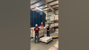 Re-Stacking a pallet by hand Timelapse