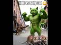 Hulk Baby Cat vs Angry Dog 🐶 | Hero Cat Story #shorts 🐈 #dabycat #hulk 😤😤