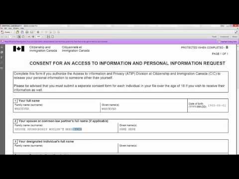 COMMENT REMPLIR IMM5744 CONSENTEMENT POUR ATIP