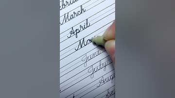 How to write Months of the Year in English Cursive Writing #Shorts #cursivewriting #handwriting