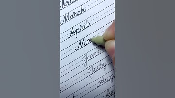 How to write Months of the Year in English Cursive Writing #Shorts #cursivewriting #handwriting