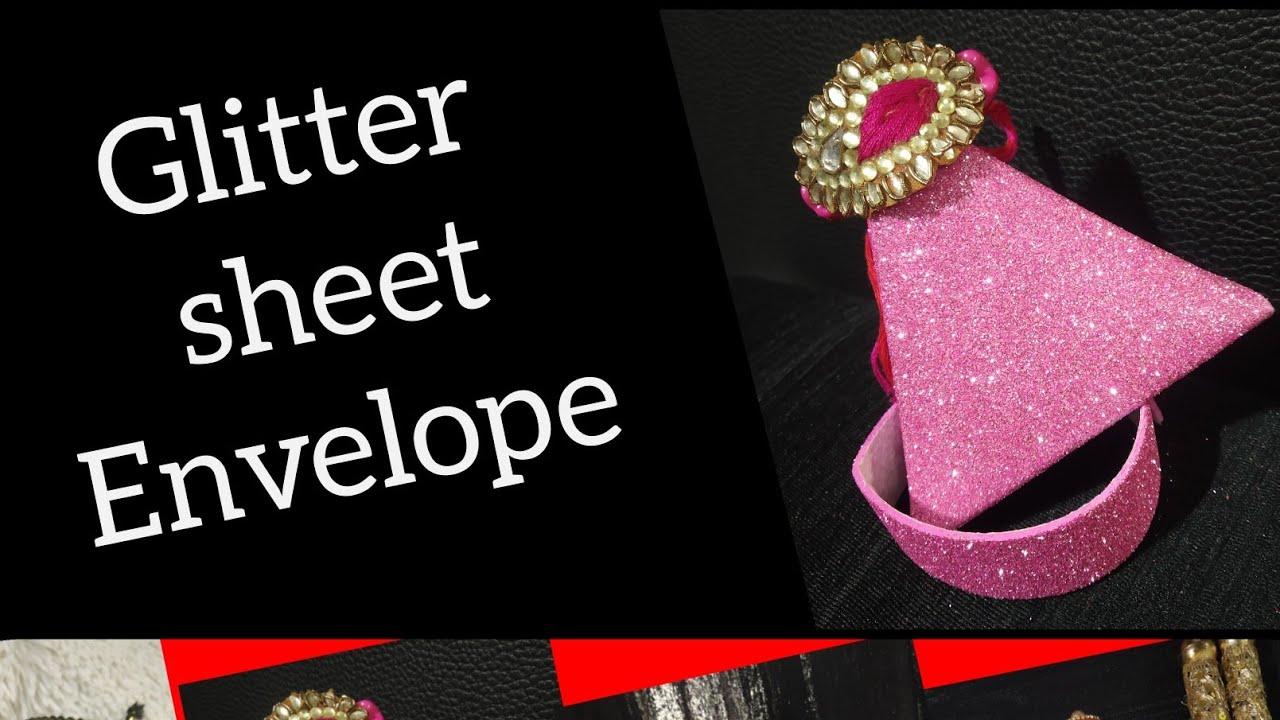 Glitter sheet envelope/DIY How to make beautiful envelope/how to make