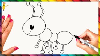 How To Draw An Ant Step By Step 🐜 Ant Drawing Easy