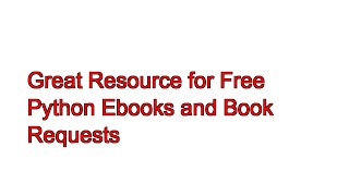 Famous Great Resource for Free Python Ebooks and Book Requests Net Worth