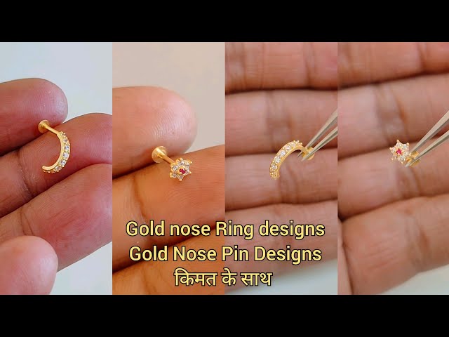 Latest gold Nose ring Designs | Daily use Nose pin Collections |  Traditional nose Pin | #gold | Nose ring designs, Gold nose rings, Ring  designs