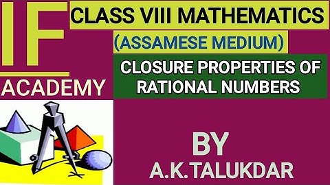 Class 8 maths//ch.1//rational numbers//assamese medium