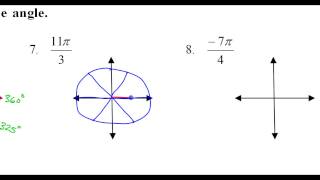 Day 12 HW   #5 to #8   Reference Angles, Sketch an Angle in Standard Position
