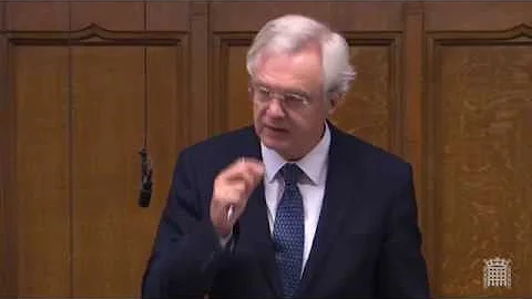 David Davis MP asks an urgent question in the House of Commons chamber